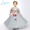 Vestido de bola V Neck Flowers Tulle Princess Style Flower Girl Dresses